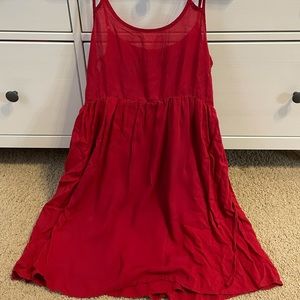 Forever21, XS, red dress with ties on side